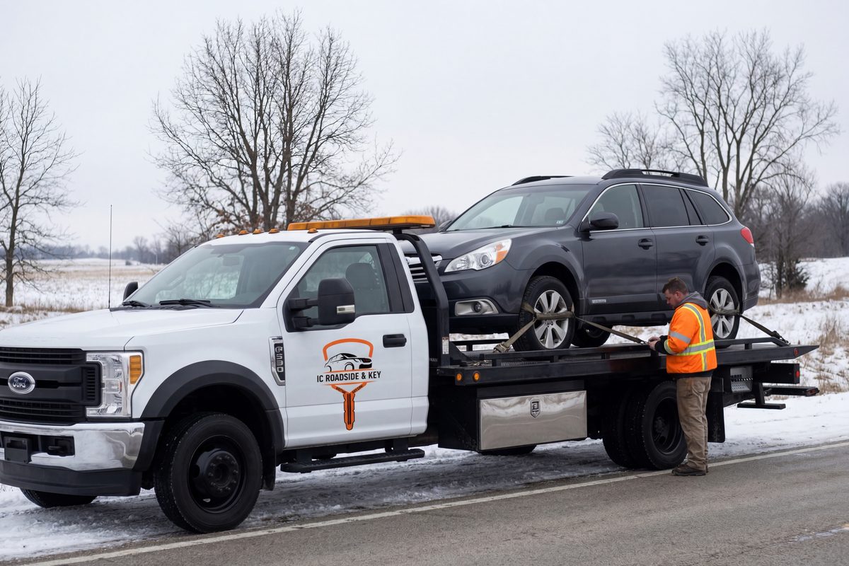 Accident Recovery service at IC Roadside & Key